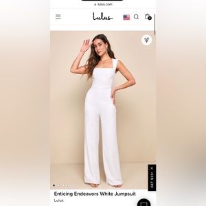 Lulu’s - Enticing Endeavors White Jumpsuit